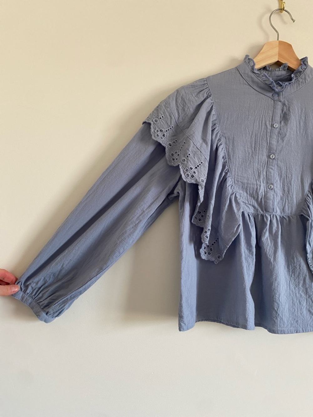Dèluc | Ruffle Bib Blouse | Size XS - Picture 3 of 7